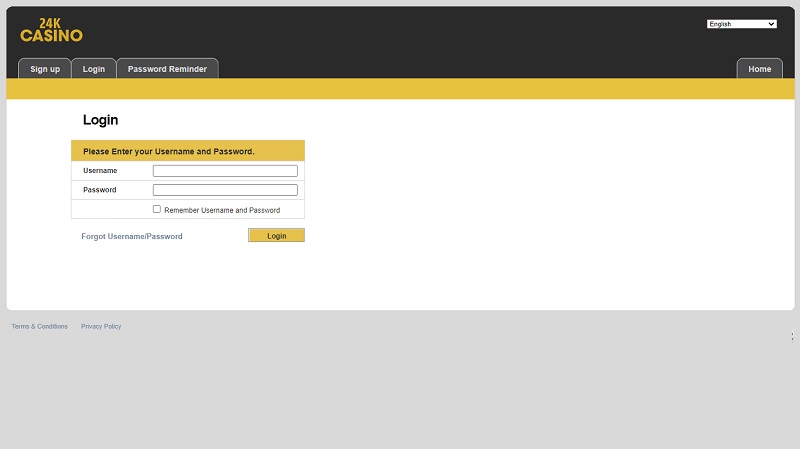 24K Casino Affiliates website & screenshot