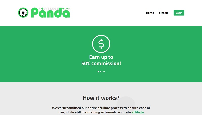 Fortune Panda Affiliates website & screenshot