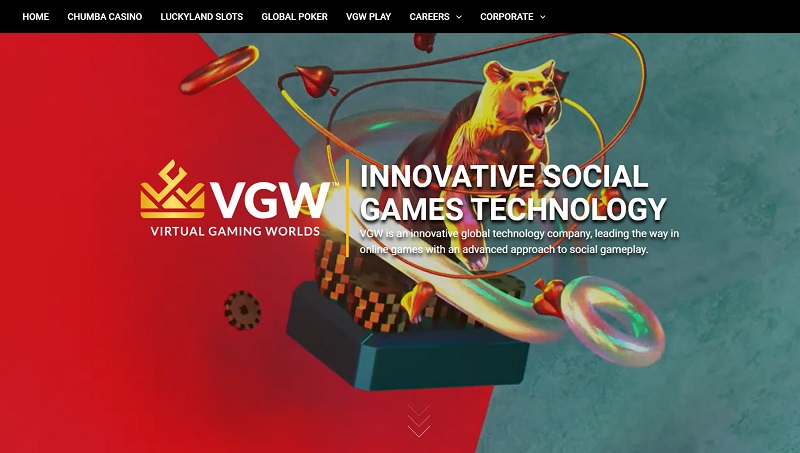 Virtual Gaming Worlds (VGW) website & screenshot