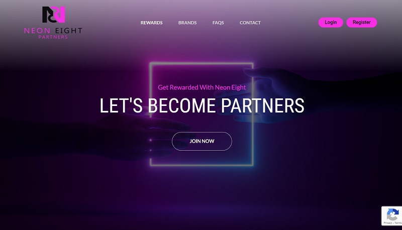 Neon 8 Partners website & screenshot