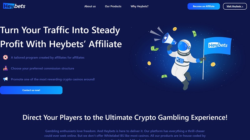 Heybets Affiliates website & screenshot