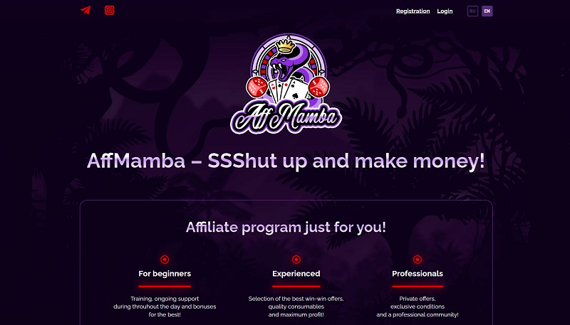 AffMamba website & screenshot