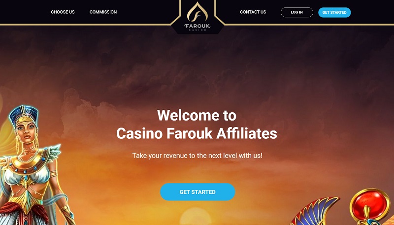 Casino Farouk Affiliates website & screenshot