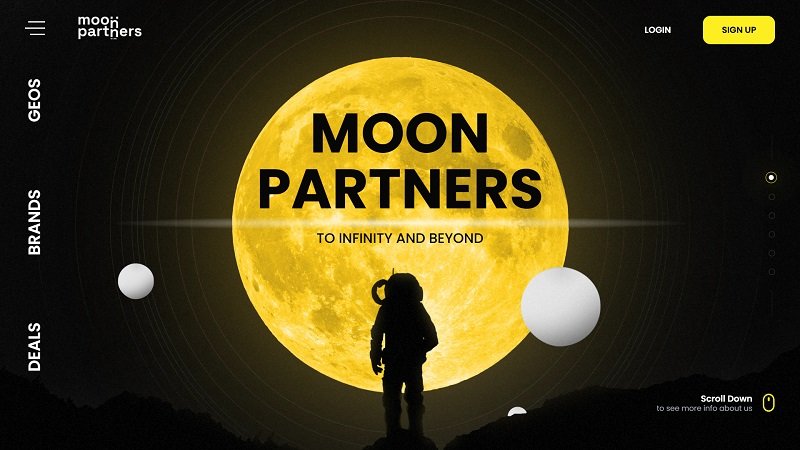 Moon Partners website & screenshot
