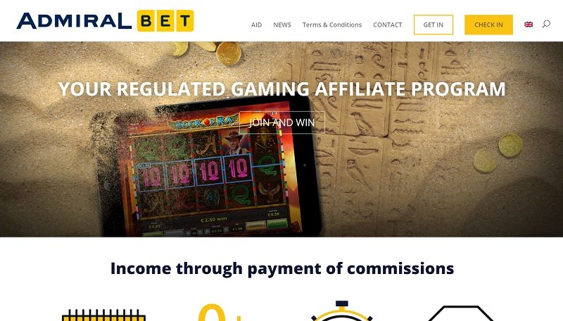 Admiral Bet Partners website & screenshot