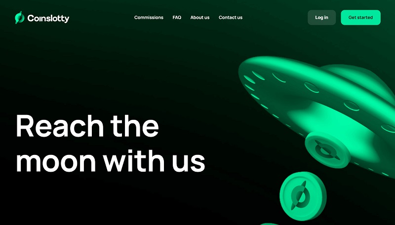 Coinslotty Partners website & screenshot