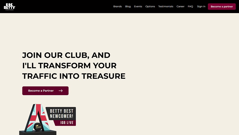 Big Betty Partners website & screenshot