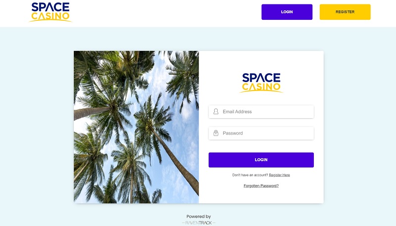 Space Casino Affiliates website & screenshot
