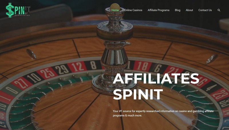 Spinit Affiliates website & screenshot