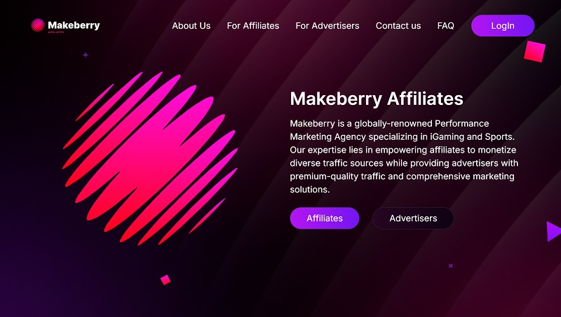 Makeberry Affiliates website & screenshot