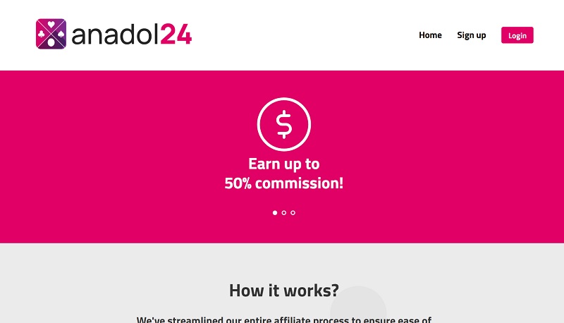 Anadol24 Affiliates  website & screenshot