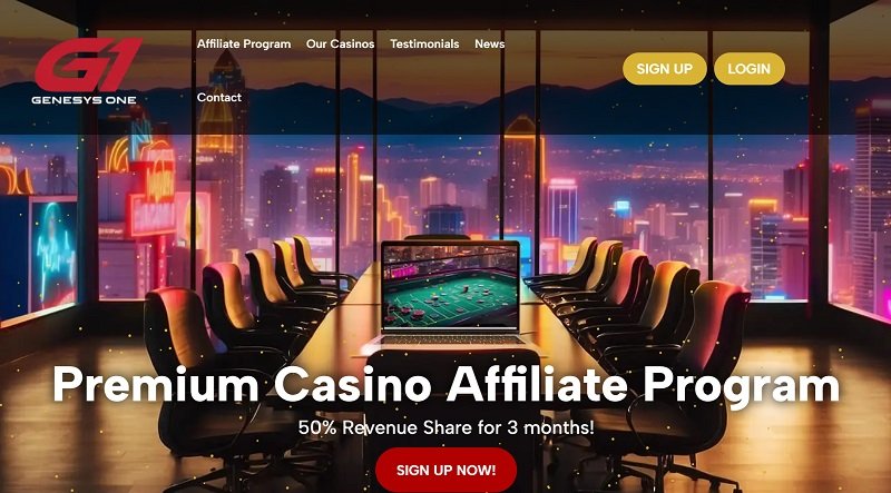 Genesys One Affiliates website & screenshot
