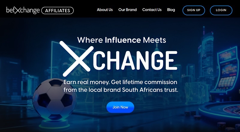 BetXchange Affiliates website & screenshot