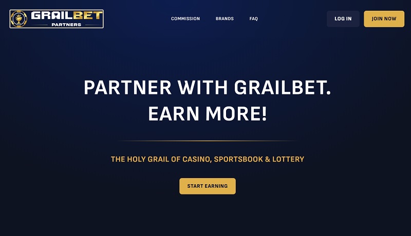 Grailbet Partners website & screenshot