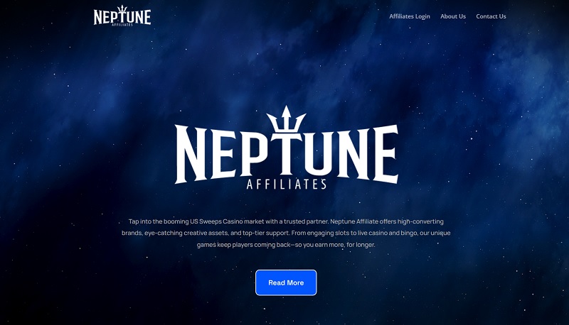 Neptune Affiliates website & screenshot