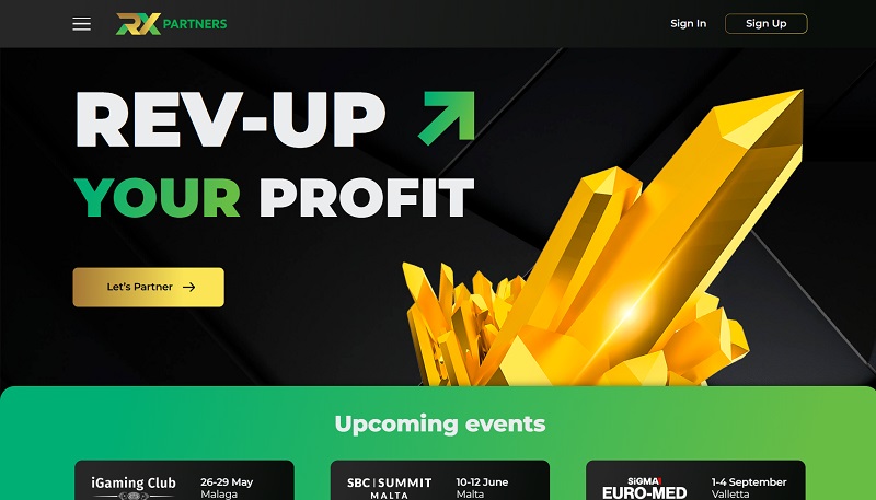 RX Casino Partners website & screenshot
