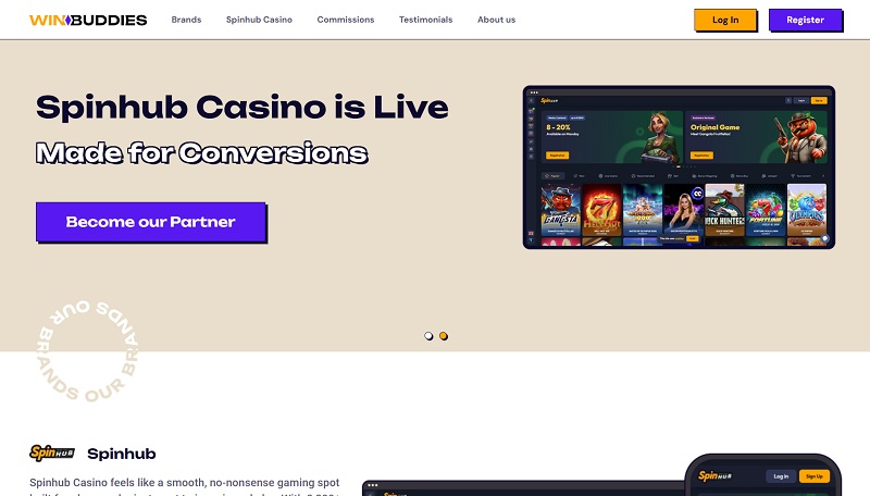 WinBuddies Partners website & screenshot