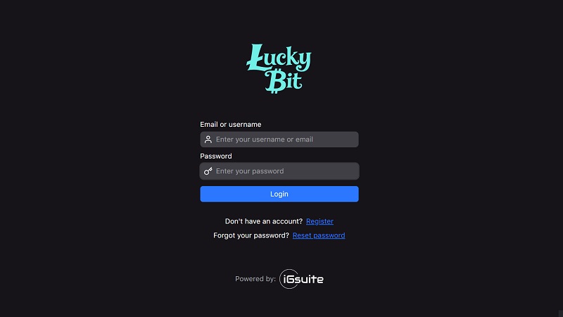 LuckyBit Affiliates website & screenshot
