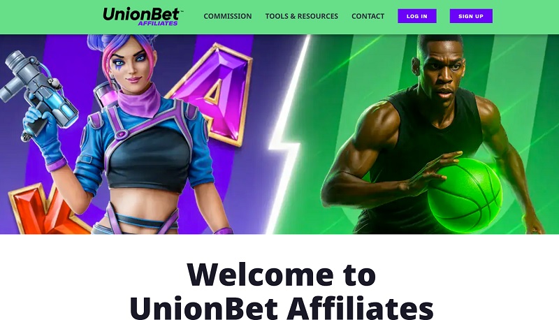 UnionBet Affiliates website & screenshot