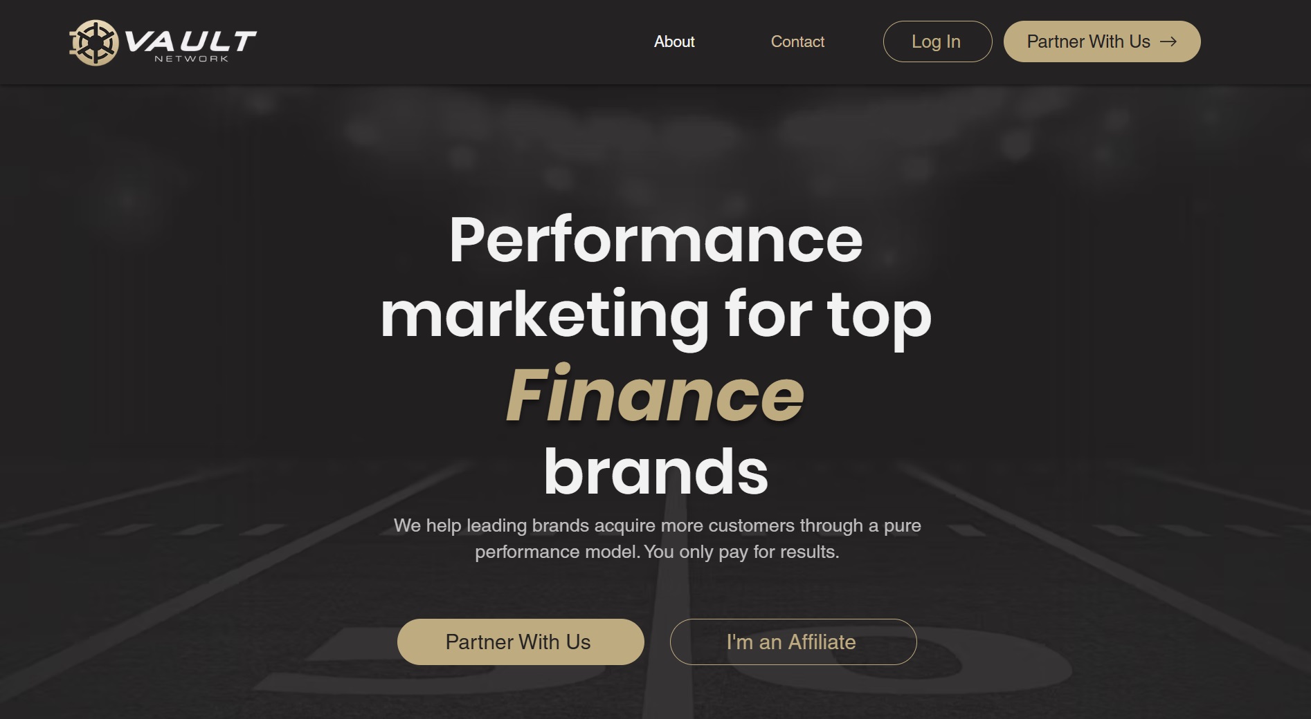 VaultNetwork Affiliates website & screenshot