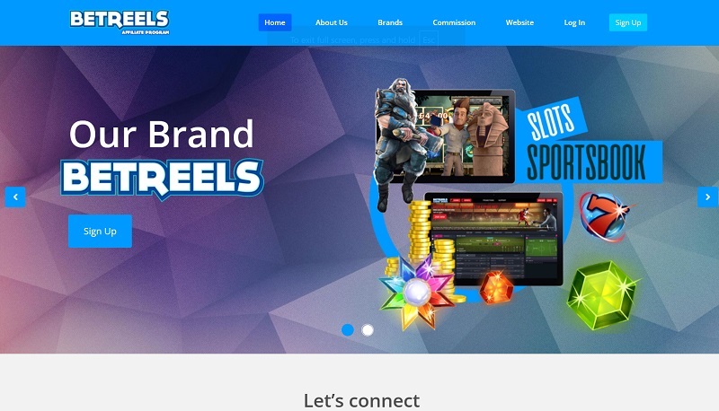 Betreels Affiliates website & screenshot